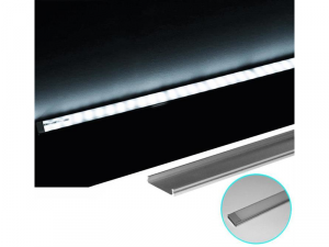 Profil Aluminiu LAT PT. pentru banda LED&accesori dispersor transparent lat - L:1m