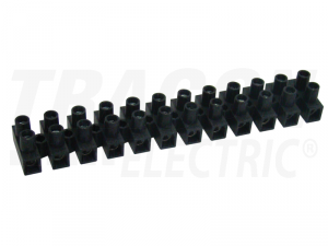 Cleme sir flexibile, profil H, 12 poli, negru SF3A-H 2,5mm2, 450VAC, 16A, PP