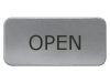 Eticheta 17,5x28mm, aluminiu, snap-in, "open"