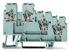 3-conductor actuator supply terminal block; with colored conductor entries; 2.5 mmA&sup2;; CAGE CLAMPA&reg;; 2,50 mmA&sup2;; gray