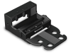 Mounting carrier; for 5-conductor terminal blocks; 221 Series - 4 mmA&sup2;; with snap-in mounting foot for vertical mounting; black