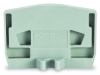 End plate; with fixing flange; 4 mm thick; light gray