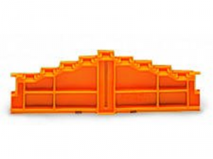 4-level end plate; plain; 7.62 mm thick; orange