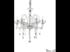 Candelabru Canaletto, 6 becuri, dulie E14, D:620 mm, H:700/1650 mm, Transparent