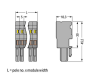 1-conductor female plug; 4 mma&sup2;; 4-pole; 4,00 mma&sup2;; gray,