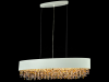 Lampa suspendata Modern Rivera ,6 x E14, D.80, cm, H.20 cm,Alb