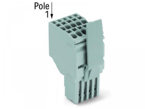 2-conductor female connector; Locking lever; 1.5 mmA&sup2;; 14-pole; 1,50 mmA&sup2;; gray