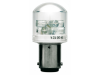 Led bulb, ba15d fitting, yellow/orange,