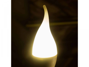 Bec LED HEPOL ECOLINE, forma lumanare fantezie, E14, 5W, 30000 ore, lumina calda