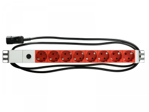 PDU 19" ptUPS, 8xSchuko Rosu, Sig 10A, ALU 1U, cabl 2m C14