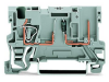 1-conductor/1-pin component carrier terminal block; with diode 1N4007; anode, left side; for DIN-rail 35 x 15 and 35 x 7.5; 4 mmA&sup2;; CAGE CLAMPA&reg;; 4,00 mmA&sup2;; gray