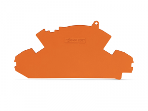 End and separator plate; 1.5 mm thick; with lock-out seal option; orange