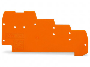 End and intermediate plate; 1 mm thick; for quadruple-deck terminal blocks; orange