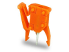 Test plug adapter; suitable for 255, 256, 257 Series PCB terminal blocks; 1-pole; Pin spacing 5.08 mm / 0.2 in; orange