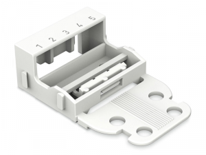 Suport pentru clema 221-415 ; 5-conductor terminal blocks; 221 Series - 4 mmA&sup2;; for screw mounting; white