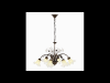 Candelabru Tirol, 6 becuri, dulie E14, D:800 mm, H:530/1680 mm, Ruginiu