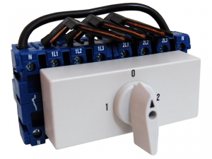 Comutator modular 4-poli, 25A, 7,5kW, 1-0-2