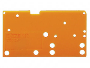 End plate; snap-fit type; 1.5 mm thick; orange