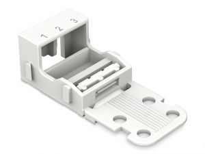 Suport pentru clema 221-413 ; 3-conductor terminal blocks; 221 Series - 4 mmA&sup2;; for screw mounting; white
