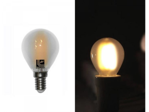 Bec sferic mat cu LED COG E14 4W (a&#137;&#136;48w) lumina calda 480lm L 76mm