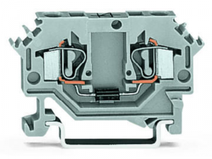 Component terminal block; 2-conductor; with diode 1N5408; anode, left side; for DIN-rail 35 x 15 and 35 x 7.5; 4 mmA&sup2;; CAGE CLAMPA&reg;; 4,00 mmA&sup2;; gray