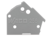 End plate; snap-fit type; 1 mm thick; light gray