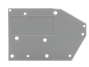 End plate; snap-fit type; 1.5 mm thick; gray