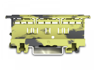 Suport sina Din pentru cleme Wago seria  221 - 4 mmA&sup2;; for DIN-35 rail mounting/screw mounting; dark gray-yellow