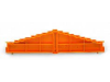 8-level end plate; plain; 7.62 mm thick; orange