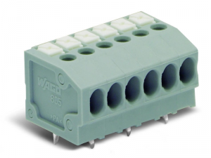 PCB terminal block; push-button; 1.5 mmA&sup2;; Pin spacing 3.5 mm; 23-pole; Push-in CAGE CLAMPA&reg;; 1,50 mmA&sup2;; gray