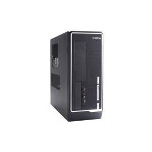 Carcasa Delux Minitower ATX 450W alimentare SATA, 1 bay, black&silver, USB, 1xCD cover, 6cm fan