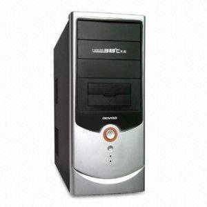 Carcasa Delux Middletower ATX 450W alimentare SATA, 3 bay, silver&black, USB, MT376