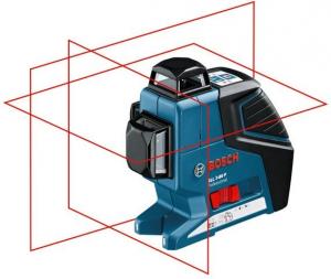 Nivela laser cu linii Bosch GLL 3-80 P + BM 1 + LR 2