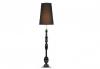 Lampadar gaspar 1x60w e27 textil negru si marmura