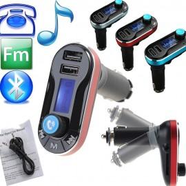 Modulator FM si Mp3 Player, Bluetooth, Handsfree cu 2 porturi USB si Telecomanda