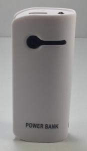Baterie externa USB Alba cu lanterna Power Bank 5600mAh pentru telefon / tableta cu mufa microusb
