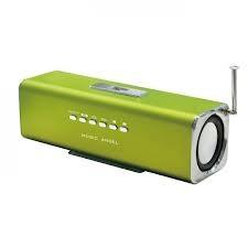 Mini Boxa Portabila MUSIC ANGEL alimentare USB, Radio Fm, Suport TF(Micro SD), U-Disk Verde - MAUK2