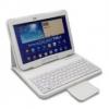 Husa alba din piele cu tastatura Bluetooth pentru tableta Samsung Galaxy Tab 2 P3100/P6200