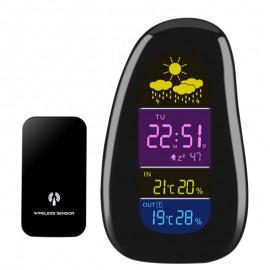 A442 Statie meteorologica pentru acasa - Senzor RF Wireless, Temperatura, Umiditate, Prognoza Meteo, Calendar, Alarma