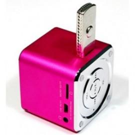 Mini Boxa Portabila MUSIC ANGEL alimentare USB, Radio Fm, Suport TF(Micro SD), U-Disk Roz - MD07U