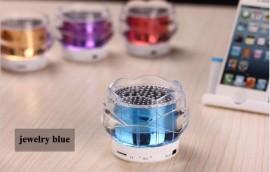 Mini Boxa Portabila Crystal Rose cu Bluetooth V2.0, Radio Fm, Suport TF(Micro SD) si LED Albastra - FL-01