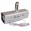 Mini Boxa Portabila MUSIC ANGEL alimentare USB, Radio Fm, Suport TF(Micro SD), U-Disk Silver - JH-MAUK2B