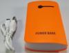Baterie externa usb portocalie cu lanterna power bank