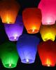 Set 10 lampioane zburatoare sky lanterns diferite culori la