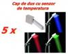 Set 5 bucati cap dus cu 9 led-uri, senzor de temperatura, 3 culori