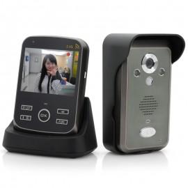 J97 Interfon Wireless Video pentru usa "SafeGuard" - Monitor 3.5'', Gama de transmisie 300m, Functie Foto si Video, PIR Detectare a Miscarii