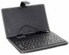 Husa din piele cu tastatura USB pentru tableta de 7 inch - Neagra