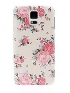 Husa din plastic cu model trandafiri pentru Samsung Galaxy I9600 S5 - 039
