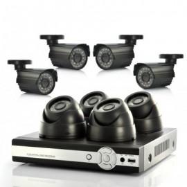 I262 Sistem de supraveghere 8 Camere - 4 Camere CCTV de interior, 4 Camere de exterior, DVR H264