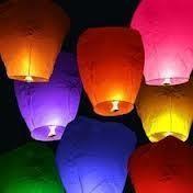 Lampioane zburatoare sky lanterns diferite culori